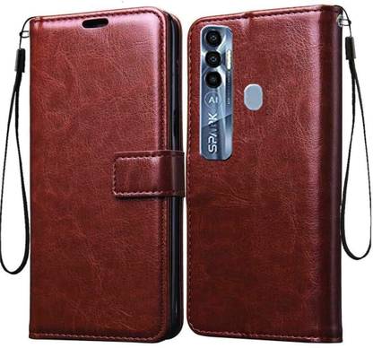 Tecno Spark 7 Pro Leather Flip Cover
