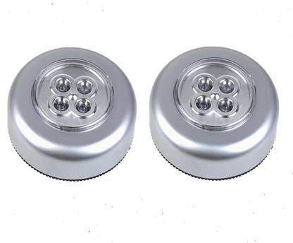 S4 Battery Powered Round White Leds Stick Tap Touch Lamp Night Light ( Pack of 2) Ceiling Lamp