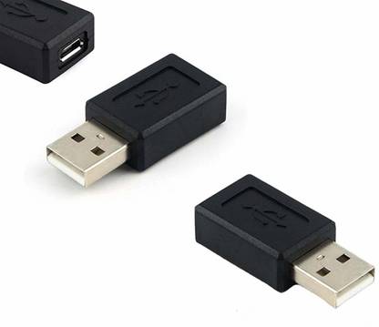 Pitambara Micro USB Cable 0 m 2 PCS Micro USB 5 pin Type B Female to USB 2.0 Type A Male OTG Connector Converter Coupler Adapter
