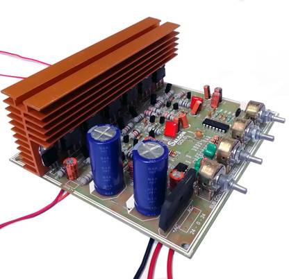 kehuBaa Innovations Good Quality Home Audio Amplifier 300 Watt RMS Output Original Salcon Board With 6 Mosfet and Golden Heat Sink Fine Aluminum Electronic Components Electronic Hobby Kit