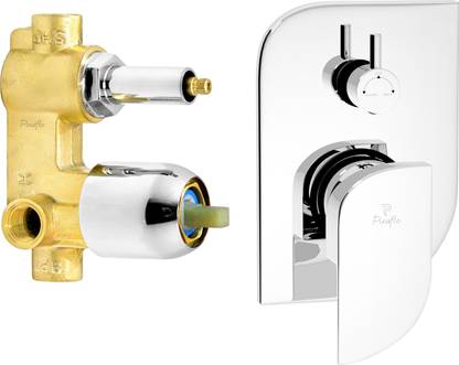PIXAFLO Brass Single Lever 2 Inlet / 4 Way with Exposed Parts Kit (Chrome) (EXTANT) (Complete Set) High Flow Diverter Faucet