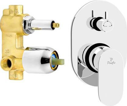 PIXAFLO Brass Single Lever 2 Inlet / 4 Way Diverter with Exposed Parts Kit (Complete) (Chrome) (Koroit) Diverter Faucet