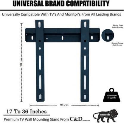 NIPRAM NATIONAL LCD/LED Fixed Tv Mount For 24 To 32 Inch Mi, Oneplus, Iffalcon, LG, Samsung, VU, Kodak, Toshiba, Panasonic, And For All Tv Suitable Fixed Wall Mount Fixed TV Mount TV Stand Base
