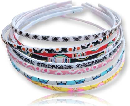 alamodey Pack of 12 Multi Designs Hair bands for girls Hair Band