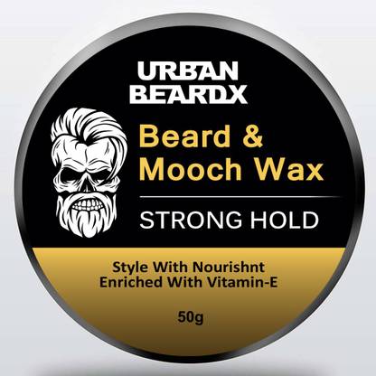 urban beardx BEARD & MOOCH WAX FOR STRONG HOLD 50GM WAX Beard Gel