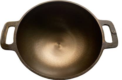 SAIFPRO 10.5 inch cast iron Cooking Kadhai 26 cm diameter 2 L capacity