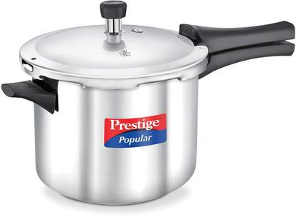 Prestige Popular Stainless Steel 5 L 5 L Outer Lid Induction Bottom Pressure Cooker