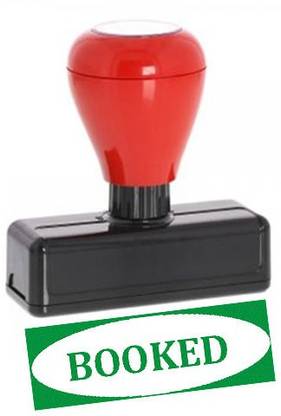 Trodat Image Plus Pre Inked Stamp / BOOKED / Rectangular Pre Inked Stamp