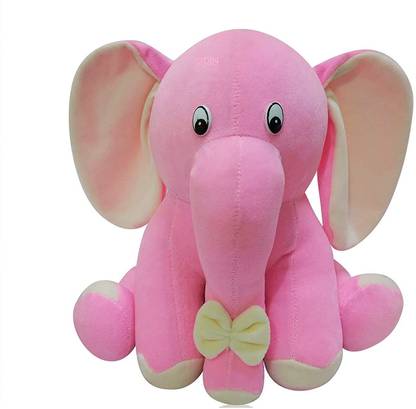 Liquortees Super Soft Pink Elephant Toys Stuffed Animal 30 Cm (Pink Elephant)  - 30 cm