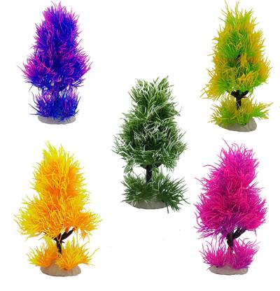 Venus Aqua Aquarium Decoration Artificial Plant for Fish Tank DIY Craft Set of 5 pcs Aquarium Plant Anchor