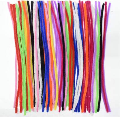 ASIAN HOBBY CRAFTS Pipe Cleaner 12”: Multi Color : 100pcs : for HobbyCrafts, Scrapbooking, DIY Accessory