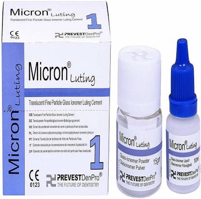 Prevest Denpro Micron Luting Glass Ionomer Cement Type 1 GIC Powder Liquid Kit Dental Elevator