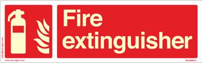 SUNSIGNS 2 Pcs of Fire extinguisher Sign Board Emergency Sign