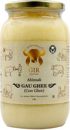 BANSI GIR GAUSHALA Gir Ahinsak Gau Ghee-1L Ghee Glass Bottle