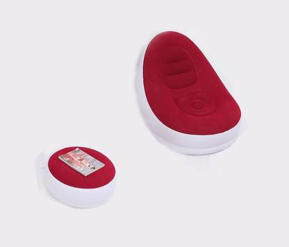 MS MODSTYLE Inflatable Air Chair with Footstool PVC 1 Seater Inflatable Sofa