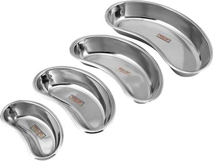 Spylx Surgical Kidney Tray Set - 6" (150 mm), 8" (200 mm), 10" (250 mm), 12" (300 mm) Reusable Kidney Dish