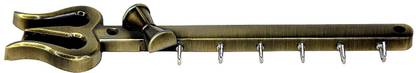 Indeed Trishul Shape Brass Key Holder Stand for Keys, Clothes Brass Key Holder