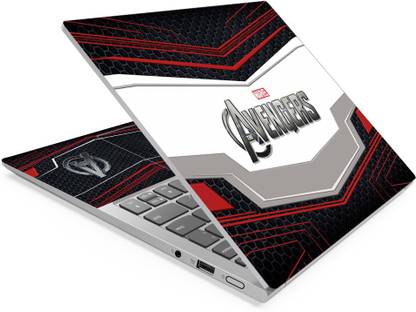 Techfit HD Printed Easy to Install Full Panel Laptop Skin/Sticker/Stretchable Vinyl/Cover for all Size Laptops upto 15.6 inch No Residue, Bubble Free - Avengers Honeycomb Self Adhesive Vinyl Laptop Skin Compatible for 15.6 inch