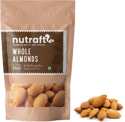 Nutraft California Almonds (1kg) |No oils Extracted|100% Pure & Raw Almonds Grown in California|California Badam |California Almonds|Vaccum Packed | Almonds