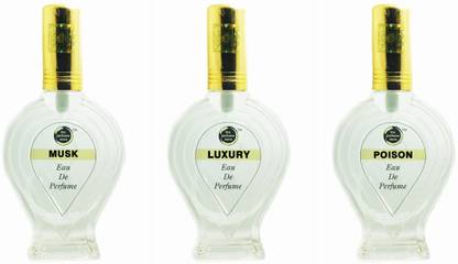 The perfume Store MUSK LUXURY POISON Regular Pack of 3 Eau de Parfum  -  180 ml