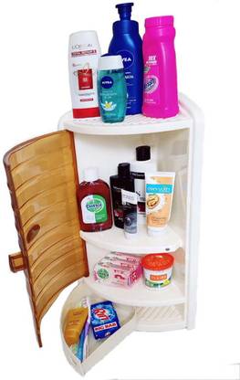 Grace Fine Ware corner shelf cabinet for bathroom Plastic Wall Shelf