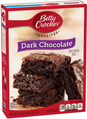 Betty Crocker Dark Chocolate Brownie Mix (Imported) Cocoa Powder