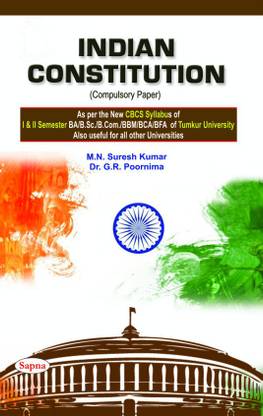 Indian Constitution For 1 & 2 Sem Ba Bsc Bcom Bbm Bca Bfa : Tu