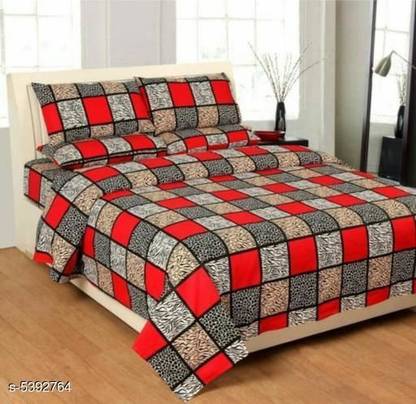 144 TC Polycotton Double Printed Bedsheet