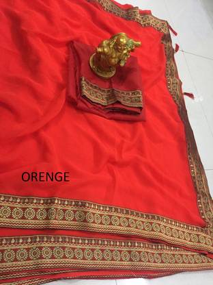 Self Design Fashion Georgette Saree