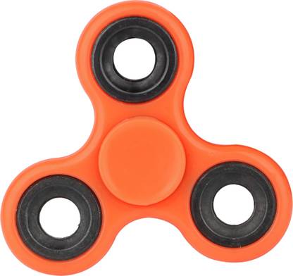 zest 4 toyz Tri-Fidget Hand Spinner Metal Alloy Toy With Long Spinning Time Spinner Toy-Orange