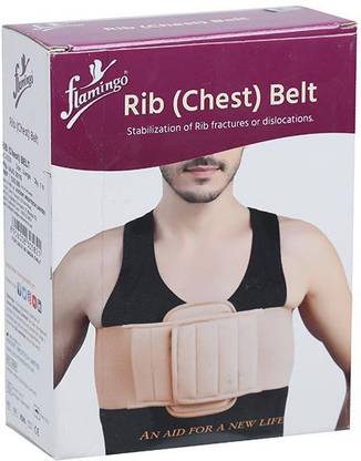 FLAMINGO Rib Chest Belt Beige Extra Large Abdominal Belt