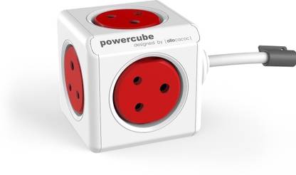 Allocacoc ALLOCACOC POWERCUBE EXTENDED , 10 AMP, 5 SOCKET EXTENSION CORD ADAPTER 3 METER CABLE SPIKE GUARD 5  Socket Extension Boards