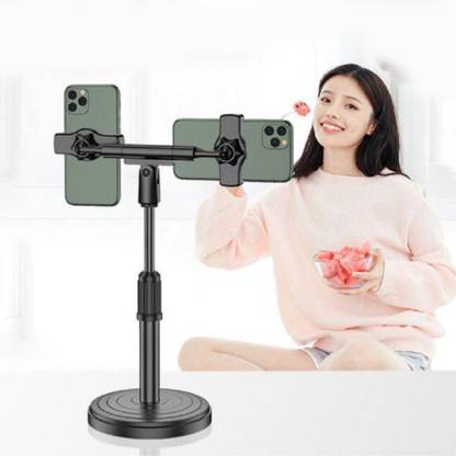 POZUB PREMIUM DESIGN PZB-MP-002 Dual Phone Holder with 2 Clip and 2 Ball head mobile stand Desktop Live and Outdoor Live Shooting Control High And Low Selfie Phone Support 360 Degree Mount Stand| Mobile Holder | Mobile Phone Stand Multi-functional for Live Special Design for Streaming, Video, Online Classes, Streaming, Shooting Field, Online Singing Single selfie, funny video, presentation studio Table mobile stand Mobile Holder Double Stand Tripod, Tripod Ball Head, Tripod Kit, Monopod Kit, Monopod, Tripod Clamp