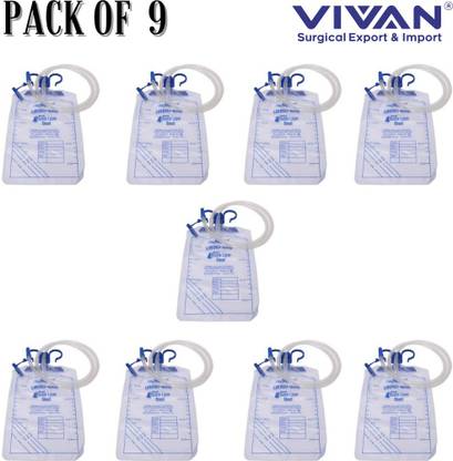 V SURZ URINE BAG HIGH QUALITY MATERIAL URINE COLLECTION WITH BAG (pack of 9) Urine Bag