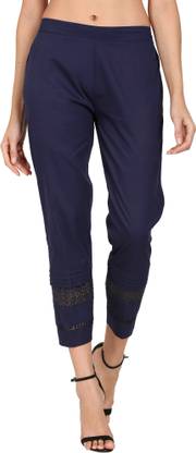 Aroos Factory Regular Fit Women Dark Blue Trousers