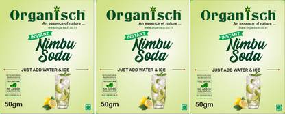 Organisch nimbu soda (lemon Soda) 150 gm - Set of 3 x 50 gm Pouch