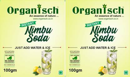 Organisch Instant Nimbu soda(Lemon Soda) 200 gm - 100 x2 Pouch