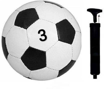 blark WHITE & BLACK WITH AIR PUMP Football - Size: 3