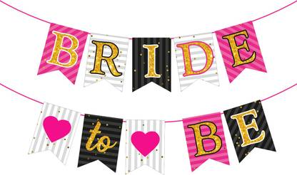 ZYOZI Bride to Be Banner, Iridescent Bridal Shower Sign Hanging Party Decorations for Bachelorette Weekend, Engagement, Bridal Shower, Wedding Party Celebration Banner