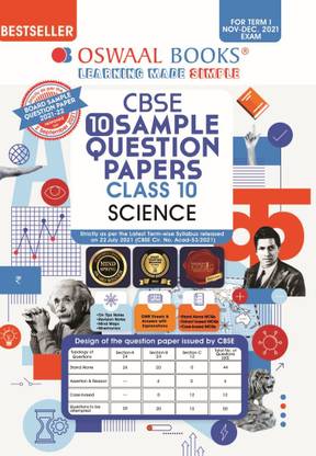 Oswaal Cbse Sample Question Papers Class 10 Science Book (for Term I Nov-Dec 2021 Exam)