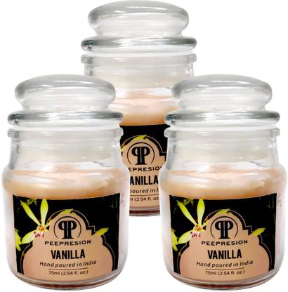 PEEPRESION Hand Poured Glass Jar Fragrance Vanilla Candle