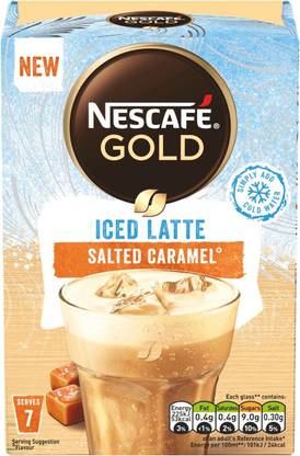 Nescafe Gold Iced Salted Caramel Latte 7 Serves Instant Coffee Instant Coffee
