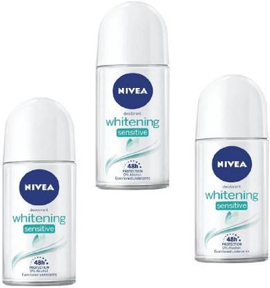 NIVEA Whitening Sensitive Roll on 25ml For Women Each Set of - 3 Deodorant Roll-on  -  For Women