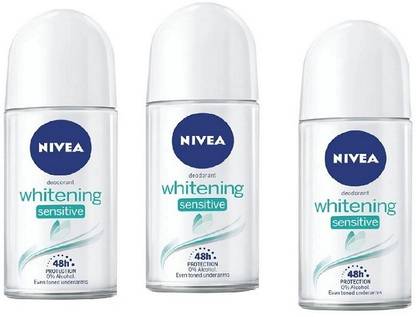 NIVEA Whitening Sensitive Roll on 25ml Each For Women Pack of--3 Deodorant Roll-on  -  For Women