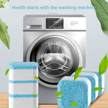 WHYN 10Pcs Washing Machine Deep Cleaner Effervescent Tablet for All Company’s Front and Top Load Machine, Descaling Powder Tablet for Perfectly Cleaning of Tub & Drum Stain Remover Washer Dishwashing Detergent