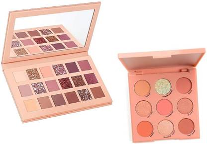 नीन हुडा Blushed Beauty The Nudes Pigmented EyeShadow Palette + Matte & Shimmery Obsessions Peach Eye Shadow Palette 27 g