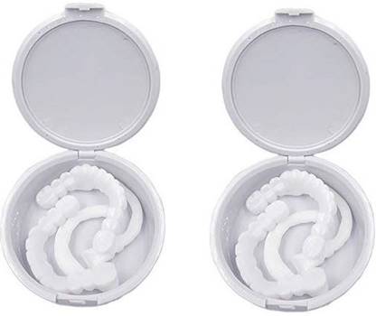 CYS ENTP Fake Teeth Smile Snapping Instants Veneers Dentures Socket Teeth Braces-2pcs Mouth Guard