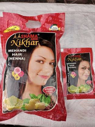 aaSHAMA Nikhar Red Hair Colour ( 40gr. X 12pcs. ) Mehandi Hair Henna , Burgundy Hair Colour, Orange Hair Colour