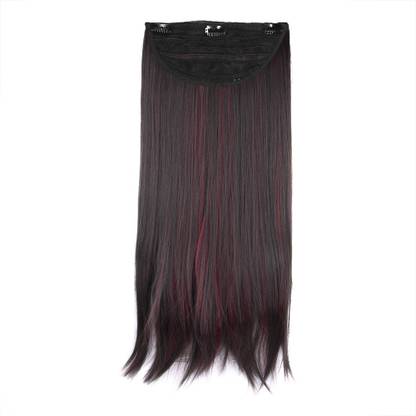 STREAK STREET CLIP-IN 18" BURGUNDY STRAIGHT HAIR EXTENSIONS Hair Extension