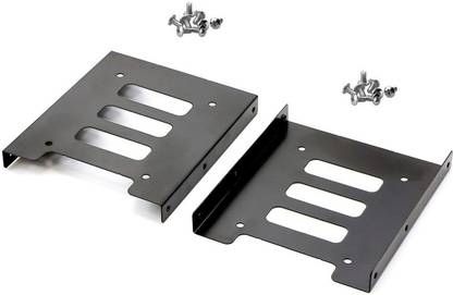 वृष 2.5" to 3.5" SSD HDD Hard Disk Drive Holder Metal Mounting Bracket Adapter for PC (Pack of 1) 2.5 inch SSD HDD हार्ड डिस्क ड्राइव होल्डर